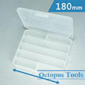 Plastic Compartment Box 7 Grids, Hanging Hole, 7.1x6.1x1.6 inch