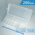 Plastic Compartment Box 9 Grids, Hanging Hole, 10.2x4.9x1.9 inch