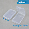 Plastic Compartment Box 1 Grid, 2 Pieces, 3x1.9x0.7 inch(Each)