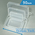 Plastic Compartment Box 1 Grid, 3 Pieces in 3 Sizes, Hanging Hole, 3.5x2.6x1.2 inch(Biggest)