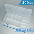 Plastic Compartment Box 8 Grids, Hanging Hole, 11.8x6.1x1.2 inch