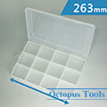Plastic Compartment Box 12 Grids, Hanging Hole, 10.4x7.1x1.2 inch