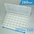 Plastic Compartment Box 48 Grids, Hanging Hole, 10.2x6.9x1.2 inch