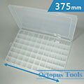 Plastic Compartment Box 70 Grids, Hanging Hole, 14.8x10.2x1.6 inch