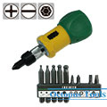 Replaceable Ratchet Driver Set Slotted/Philips/Hex DR-04