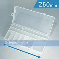 Plastic Compartment Box 9 Grids, Hanging Hole, 10.2x4.9x1.9 inch