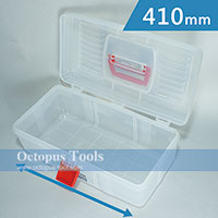 Plastic Compartment Box 1 Grid, Handle, 16.1x8.3x5.7 inch