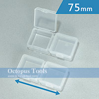 Plastic Compartment Box 2 Grids, 2 Lids, 2 Pieces, 3x1.4x0.8 inch Each