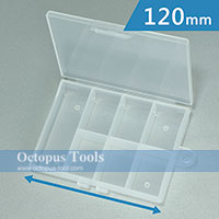 Plastic Compartment Box 7 Grids, Hanging Hole, 4.7x3.5x0.8 inch