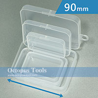 Plastic Compartment Box 1 Grid, 3 Pieces in 3 Sizes, Hanging Hole, 3.5x2.6x1.2 inch(Biggest)