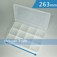 Plastic Compartment Box 12 Grids, Hanging Hole, 10.4x7.1x1.2 inch