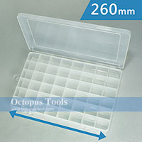 Plastic Compartment Box 48 Grids, Hanging Hole, 10.2x6.9x1.2 inch