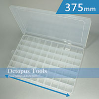 Plastic Compartment Box 70 Grids, Hanging Hole, 14.8x10.2x1.6 inch