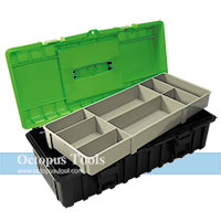 Multi Purpose Rugged Plastic Tool Box w/ Tray 14.5x7x4.9 inch