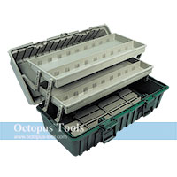 3 Layer Cantilever Rugged Plastic Tool Box 16.5x7.8x7 inch