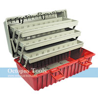 4 Layer Cantilever Rugged Plastic Tool Box 16.9x9x8 inch