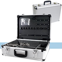 Aluminum Storage Case 450x325x170mm, w/ Removable Panels, White
