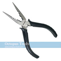 Long Nose Pliers Serrated with Cutter & Stripper 6 1/2