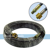 Rubber Hose for Car Washing 15M Long w/ Male Hose Nozzles