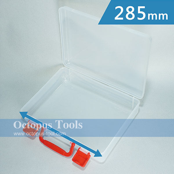 Plastic Compartment Box 1 Grid, Handle, 11.2x8.7x3 inch