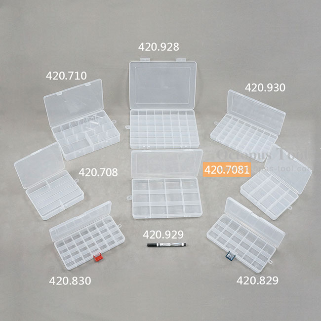 Plastic Compartment Box 20 Grids, Hanging Hole, 7.1x6.1x1.6  inch(420.7081)_Plastic Storage Case_Tool Organizers_S-TURBO D.I.Y. &  HARDWARE