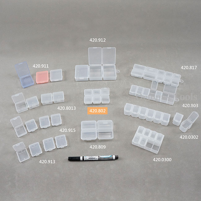 Storage Box Plastic 10 Slots Adjustable Jewelry Storage Box Pill