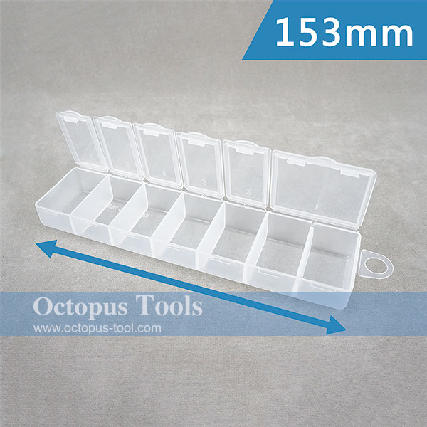 Plastic Storage Box (6 Compartments, 150 x 35 x 20 mm)