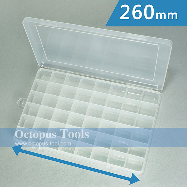 Plastic Compartment Box 35 Grids, Adjustable Dividers, Hanging Hole,  13.6x9.3x2 inch(420.720)_Plastic Storage Case_Tool Organizers_S-TURBO  D.I.Y. & HARDWARE