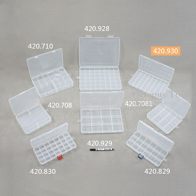 Plastic Compartment Box 48 Grids, Hanging Hole, 10.2x6.9x1.2 inch(420.930)_ Plastic Storage Case_Tool Organizers_S-TURBO D.I.Y. & HARDWARE