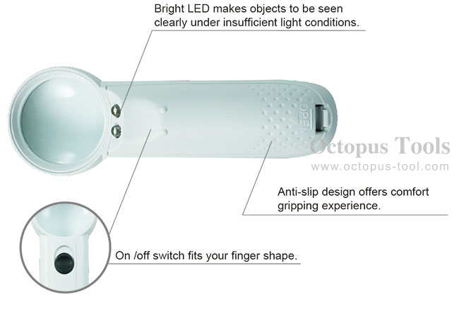 thumbnail image 2 of TECHTOGNDA 15X Magnifier Desk Lamp – White Glass Lens, LED Light, Repair Table Tool, MPN 140058 2 of 5
