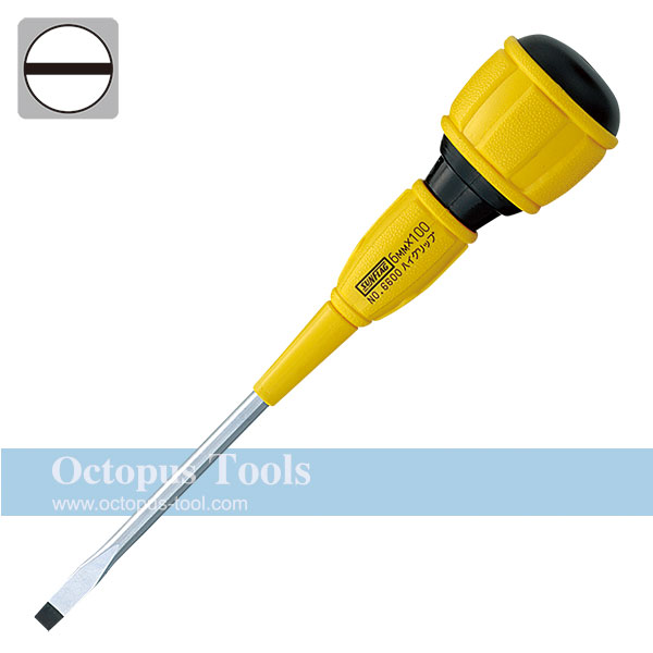 High-Grip Screwdriver Slotted 6.0x150mm No.6600 SUNFLAG