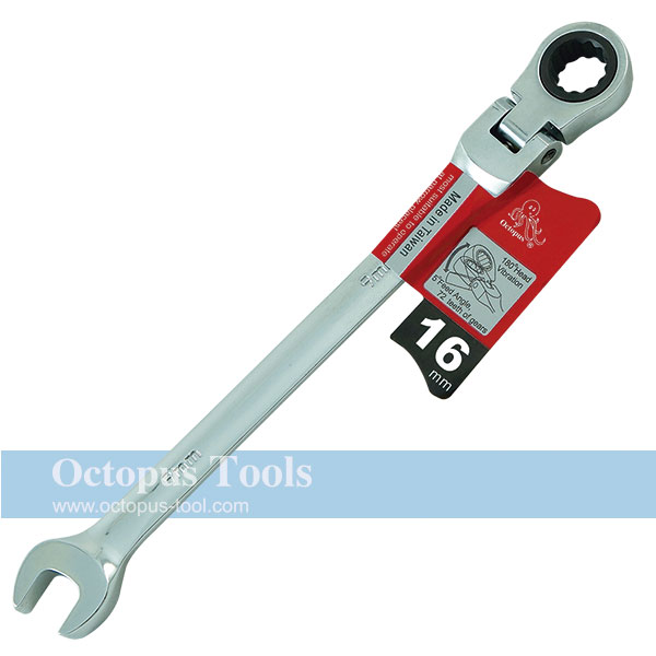 Flex Head Combination Ratcheting Wrench 16mm