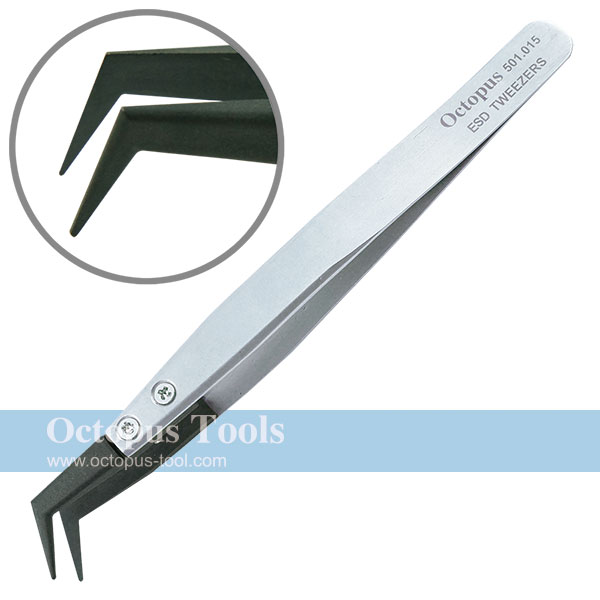 ESD-safe Replaceable Tweezers Angle Tip