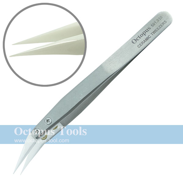 Ceramic Replacement Tweezers Angle Fine Point Tip