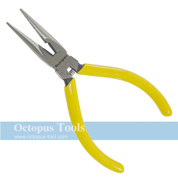 Long Nose Pliers Serrated with Cutter 5