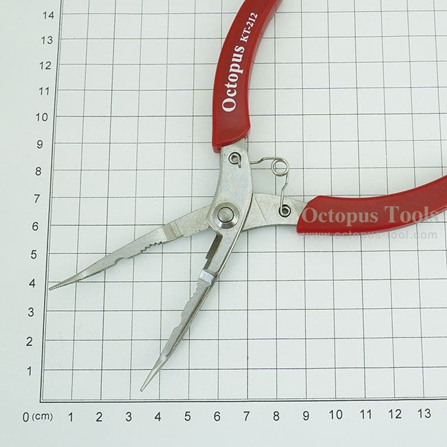 Long Nose Fishing Pliers Serrated with Cutter 6 Octopus KT-212