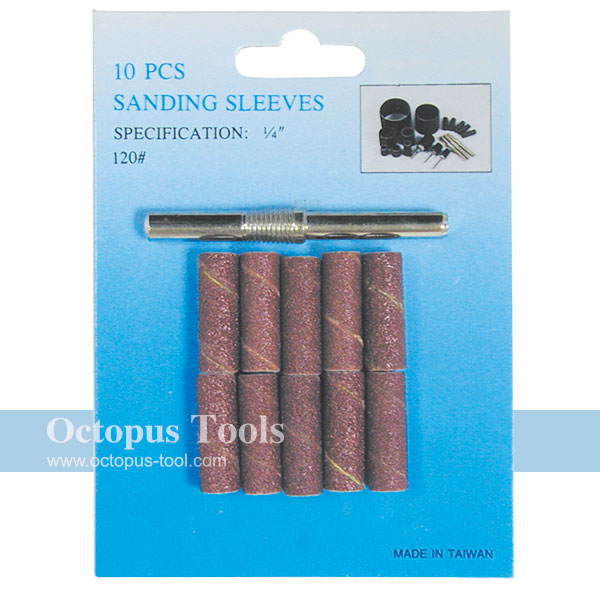 Sanding Sleeves and Sandpaper Mandrel Set 6mm Shank O.D. 8mm