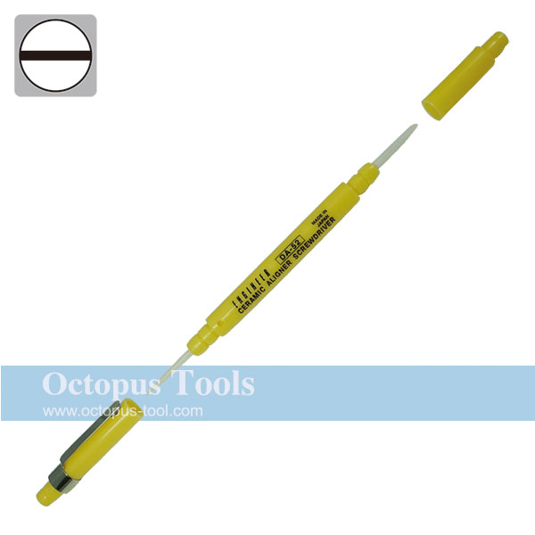 Ceramic Alignment Driver, Both Ends, Slotted 0.4x1.3mm / Slotted 0.7x2.5mm
