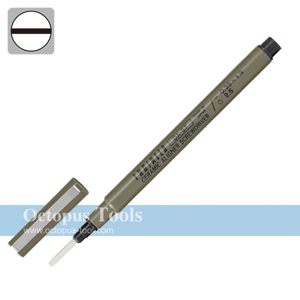 Ceramic Alignment Driver, Single End, Slotted 0.35x1.95mm