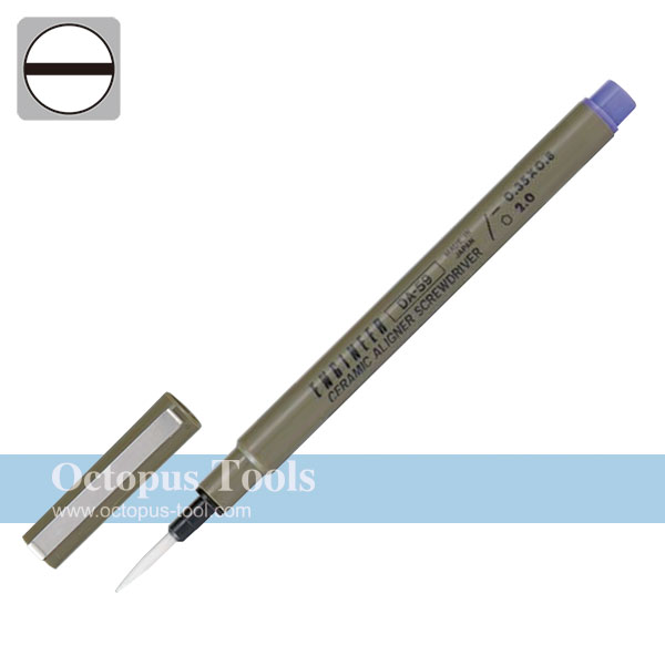 Ceramic Alignment Driver, Single End, Slotted 0.35x0.8mm