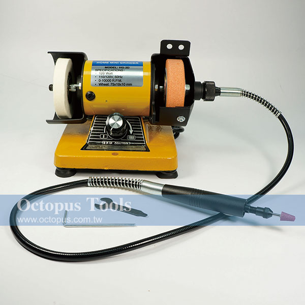 Mini Bench Grinder Polisher w/ Flexible Shaft 0-10000rpm