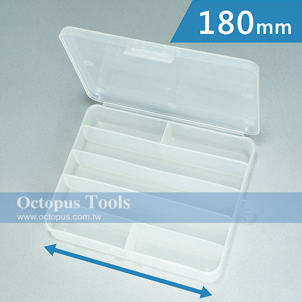 Plastic Compartment Box 7 Grids, Hanging Hole, 7.1x6.1x1.6 inch