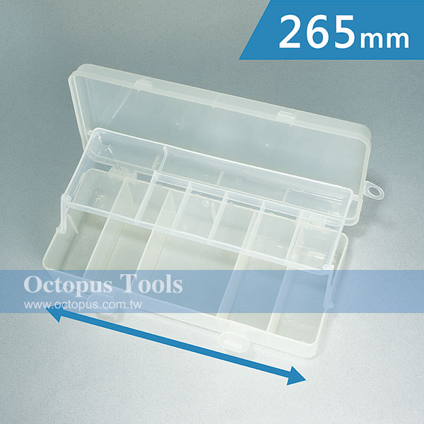 Plastic Cantilever Compartment Box 2 Layers, Hanging Hole, 10.4x4.9x2.6 inch