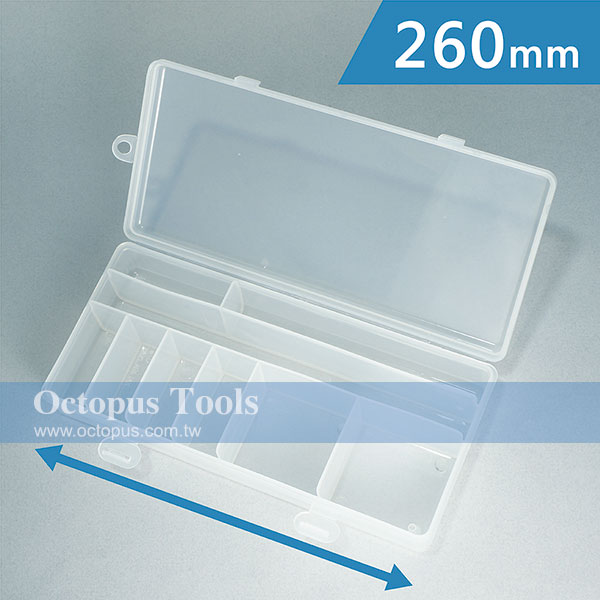 Plastic Compartment Box 9 Grids, Hanging Hole, 10.2x4.9x1.9 inch
