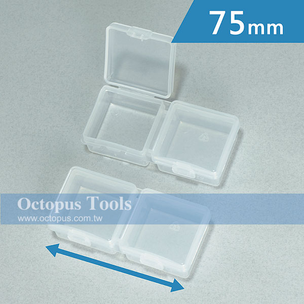Plastic Compartment Box 2 Grids, 2 Lids, 2 Pieces, 3x1.4x0.8 inch(Each)