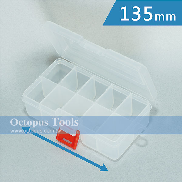 Plastic Compartment Box 10 Grids, Hanging Hole, 5.3x3x1.6 inch