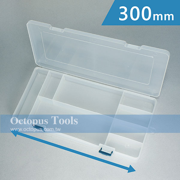 Plastic Compartment Box 8 Grids, Hanging Hole, 11.8x6.1x1.2 inch