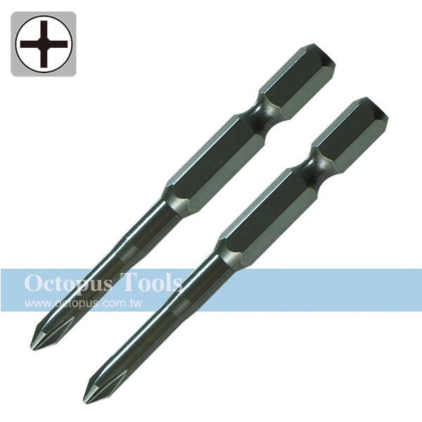 Bits for Low Torque / Low Speed, Philips #0 x 85mm 6.35 hex shank (2pcs/pack)