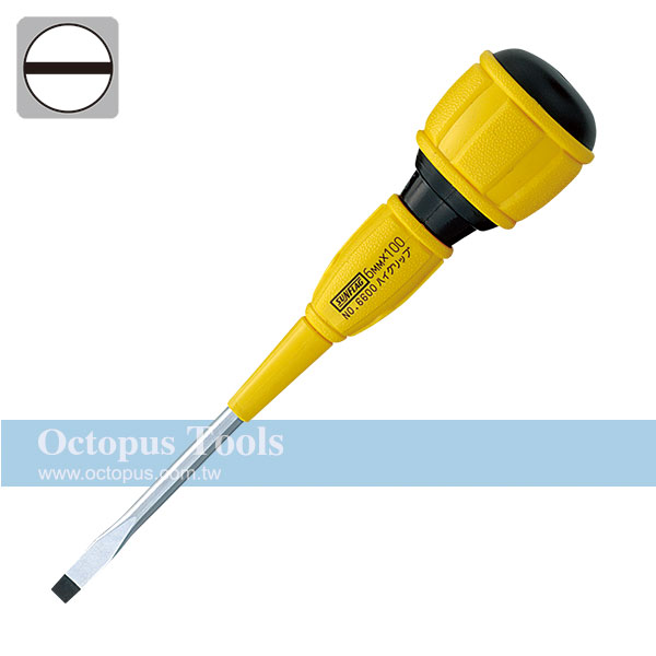 High-Grip Screwdriver Slotted 5.5x75mm No.6600 SUNFLAG
