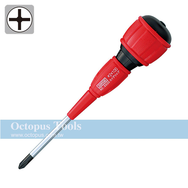 High-Grip Screwdriver Philips #1x75mm No.6600 SUNFLAG